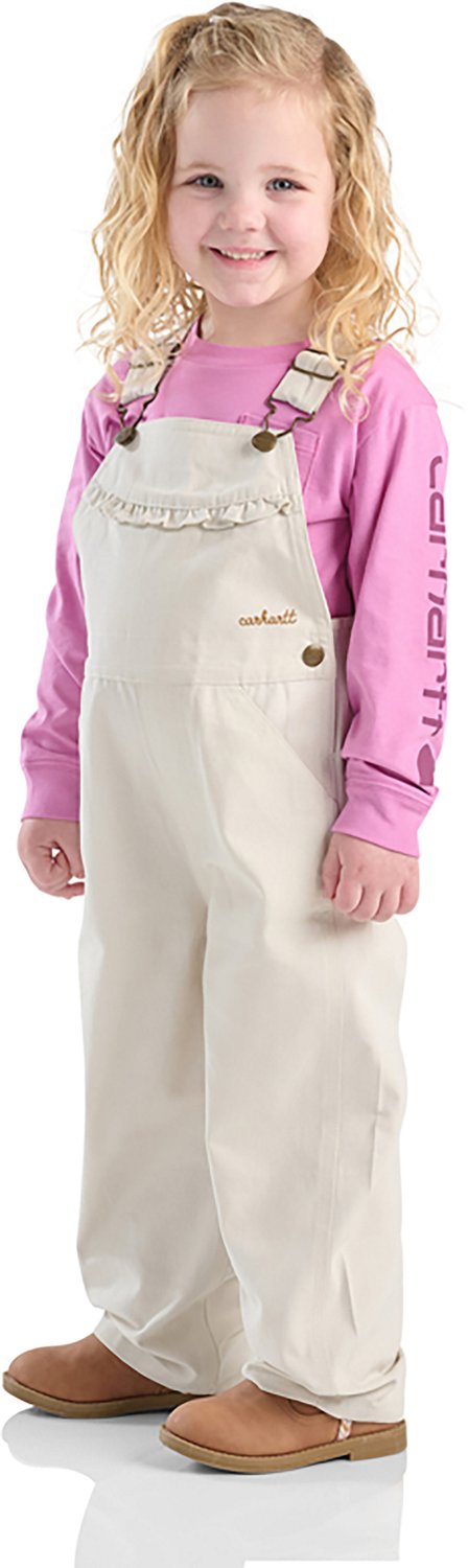 Carhartt Infant Girls' Canvas Ruffle Front Overalls - view number 3