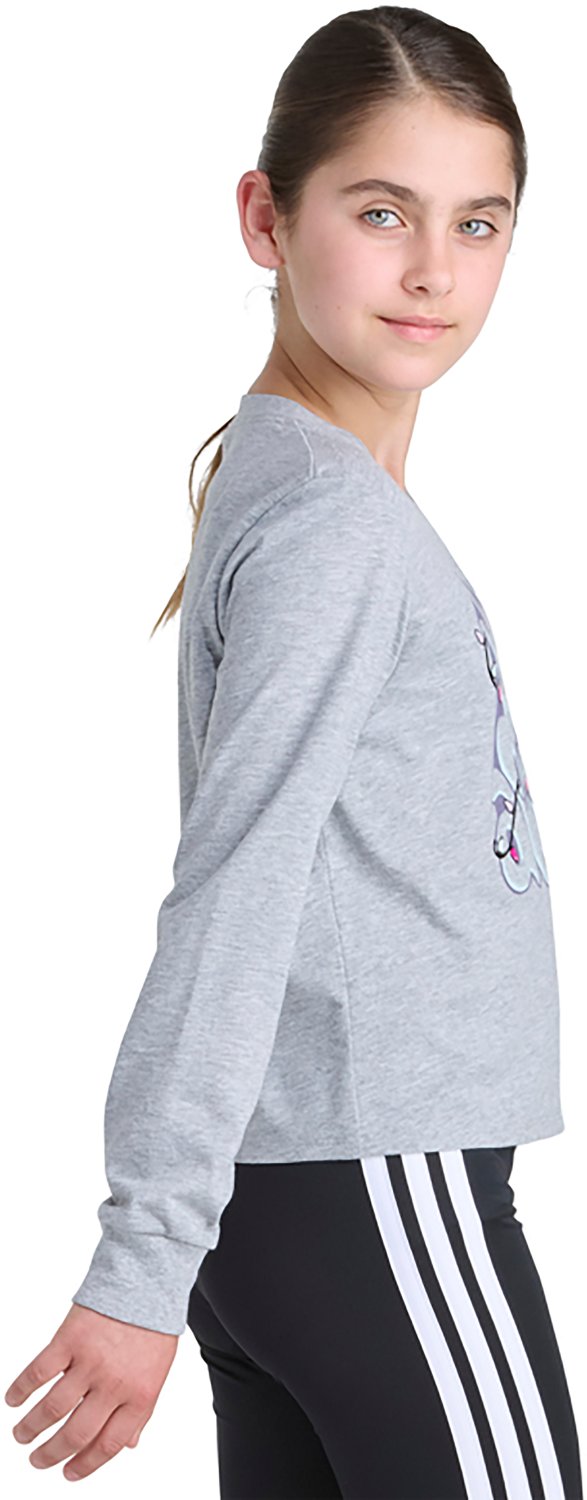 adidas Girls' Adi Christmas Lights Long Sleeve Graphic T-shirt - view number 4