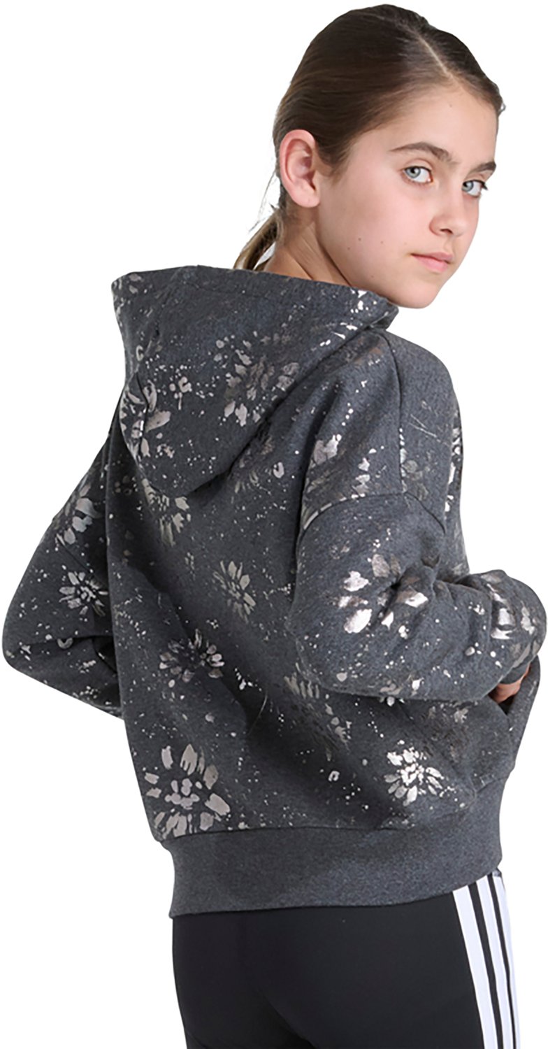 adidas Girls' Allover Print Glam Hooded Pullover - view number 2