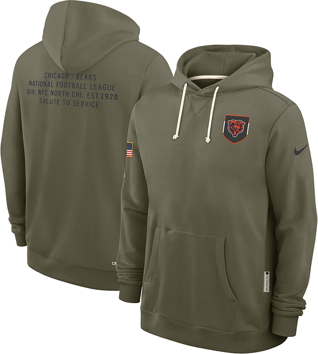 Nike Men's Bears Salute to Service Dri-FIT Sideline Long Sleeve Hoodie - view number 1