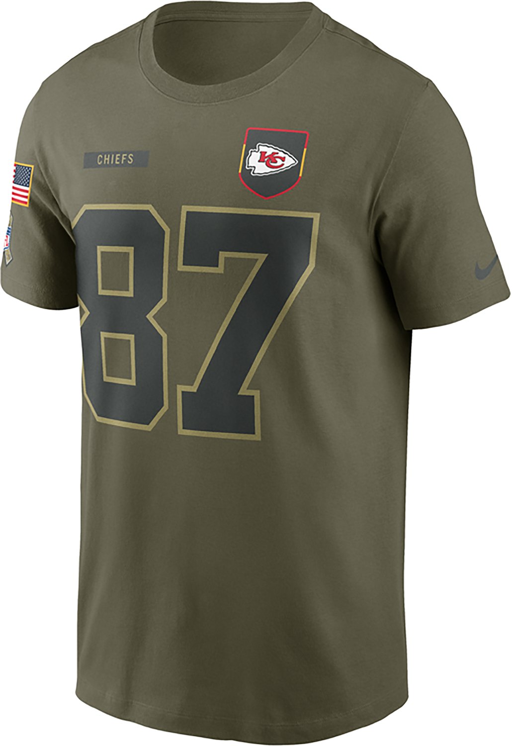 Nike Men's Chiefs Salute to Service Travis Kelce Player Name & Number T-shirt - view number 2
