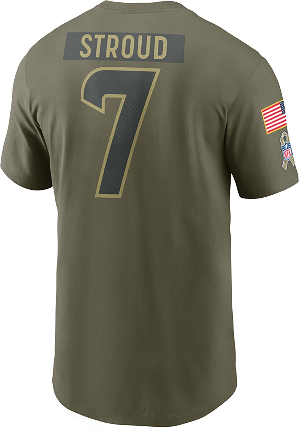 Nike Men's Texans Salute to Service C.J. Stroud Player Name & Number T-shirt - view number 3