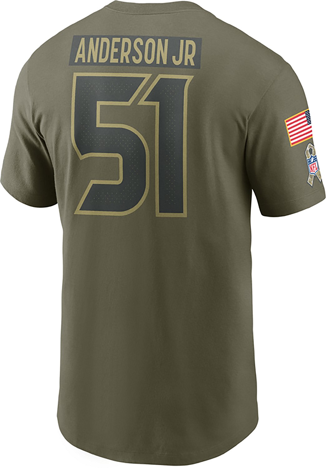 Nike Men's Texans Salute to Service Will Anderson Jr. Player Name & Number T-shirt - view number 2