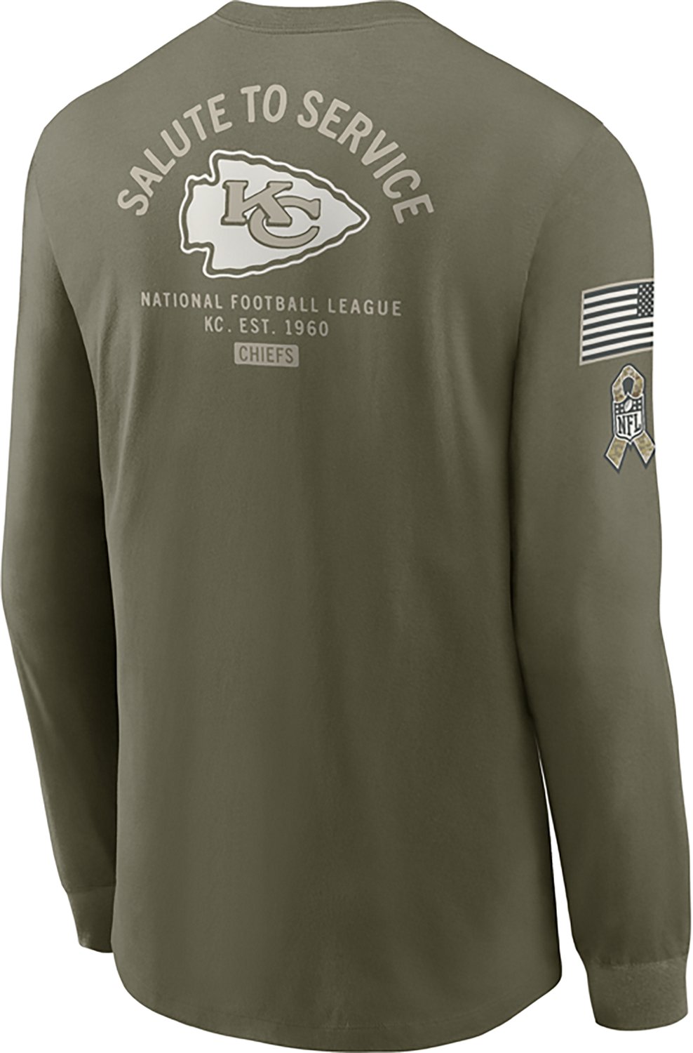 Nike Men's Chiefs Salute to Service Long Sleeve T-shirt - view number 3