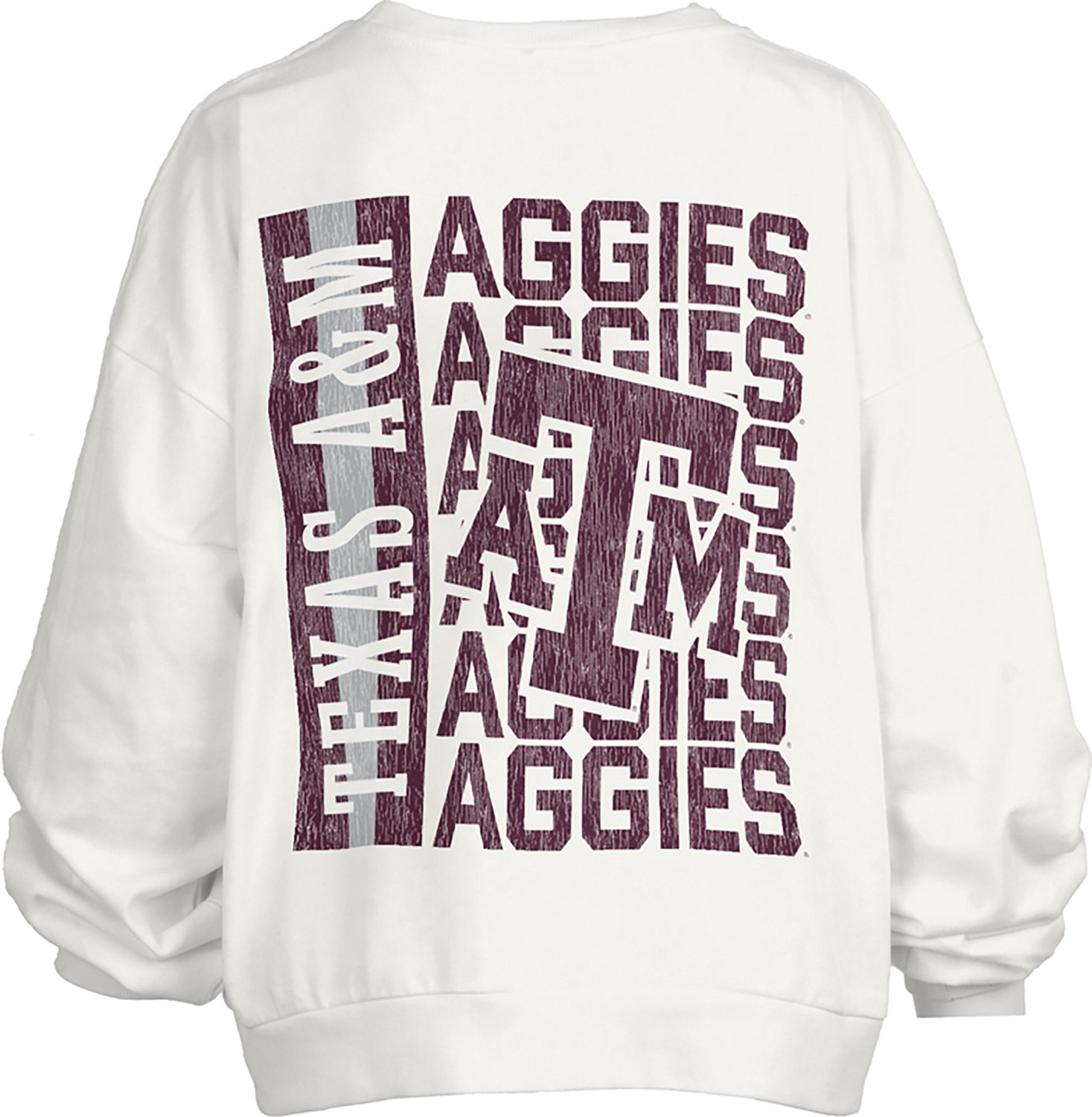 Pressbox Women's Texas A&M Zone 2 Sided Janise Oversize Crew Sweatshirt - view number 2