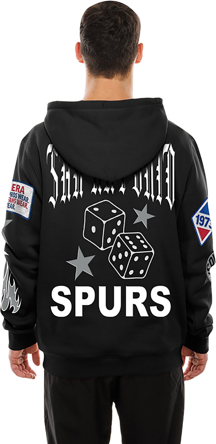 New Era Men's Spurs Oversized Side Zip Pullover Hoodie - view number 2