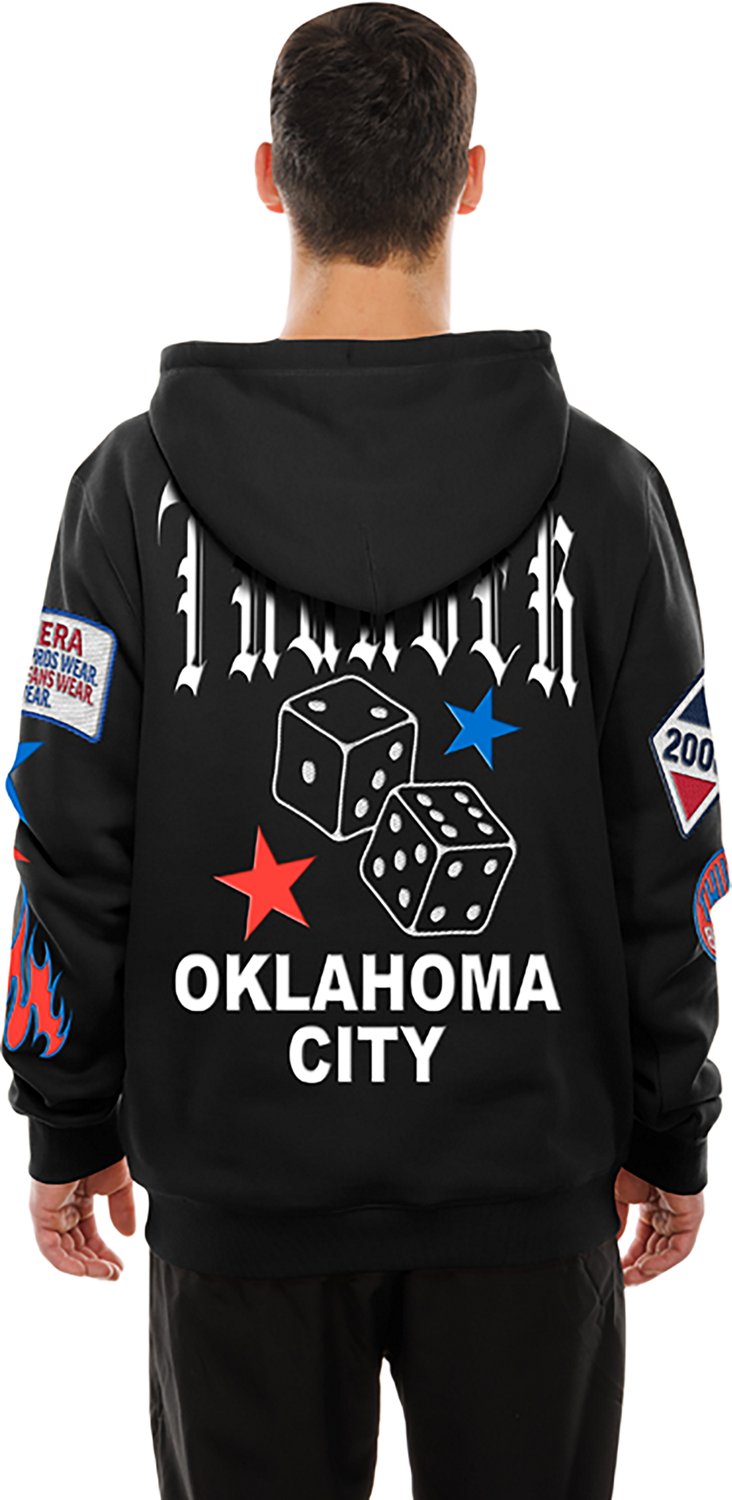 New Era Men's OKC Thunder Oversized Side Zip Pullover Hoodie - view number 2