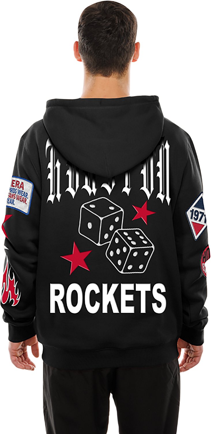 New Era Men's Rockets Oversized Side Zip Pullover Hoodie - view number 2