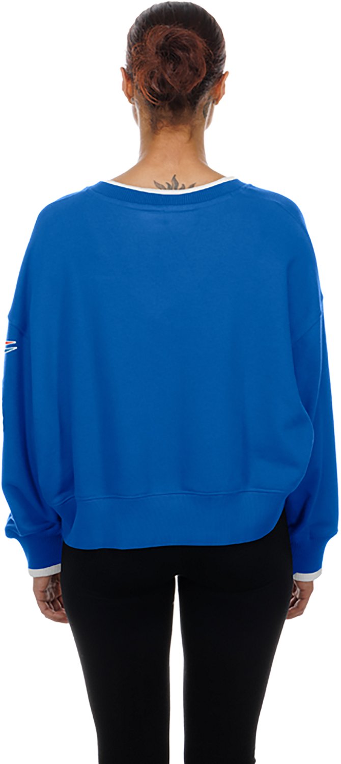 New Era Women's OKC Thunder V-neck Boxy Long Sleeve Sweatshirt - view number 2