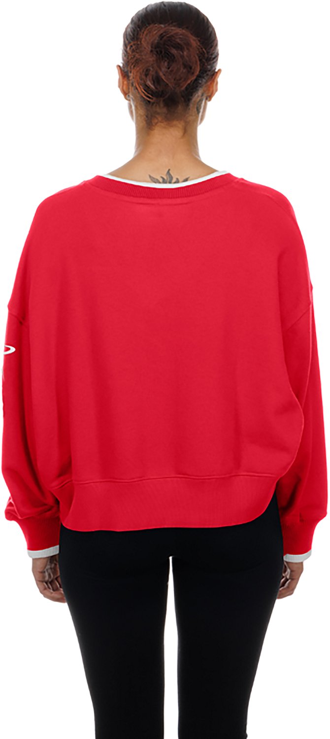 New Era Women's Rockets V-neck Boxy Long Sleeve Sweatshirt - view number 2