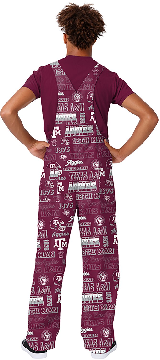 FOCO Men's Texas A&M Aggies Repeat Print Overalls - view number 2