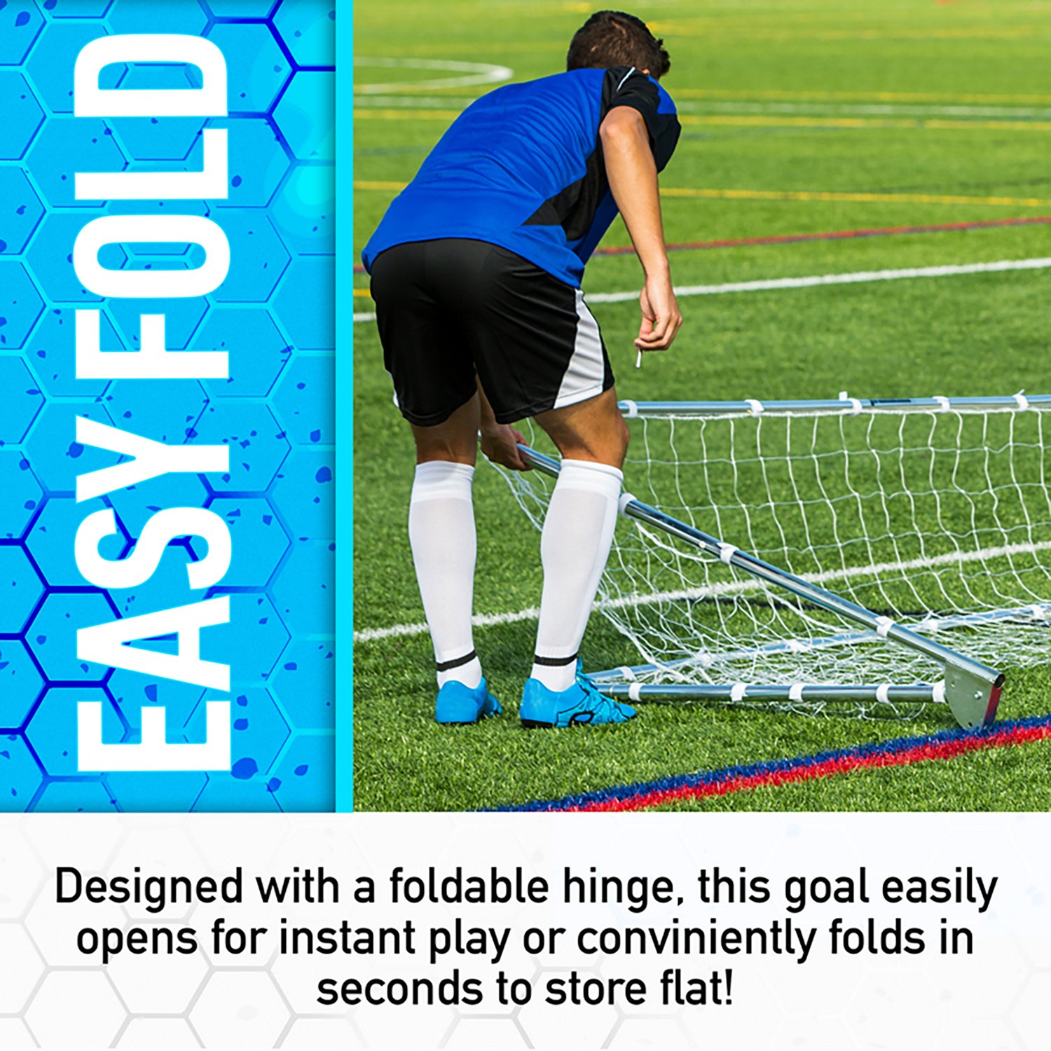 Franklin Sports Galvanized Steel 4' x 6' Folding Goal
