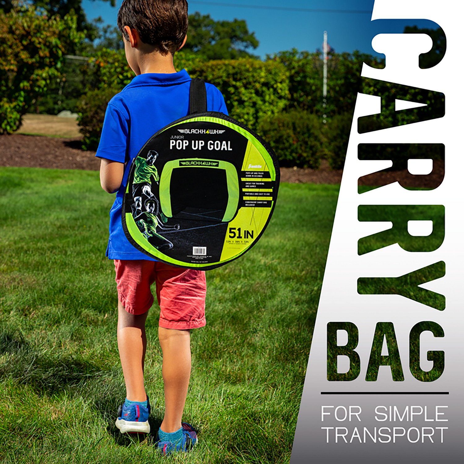 Franklin Sports Blackhawk Junior 51" x 38" Pop Up Goal - view number 4