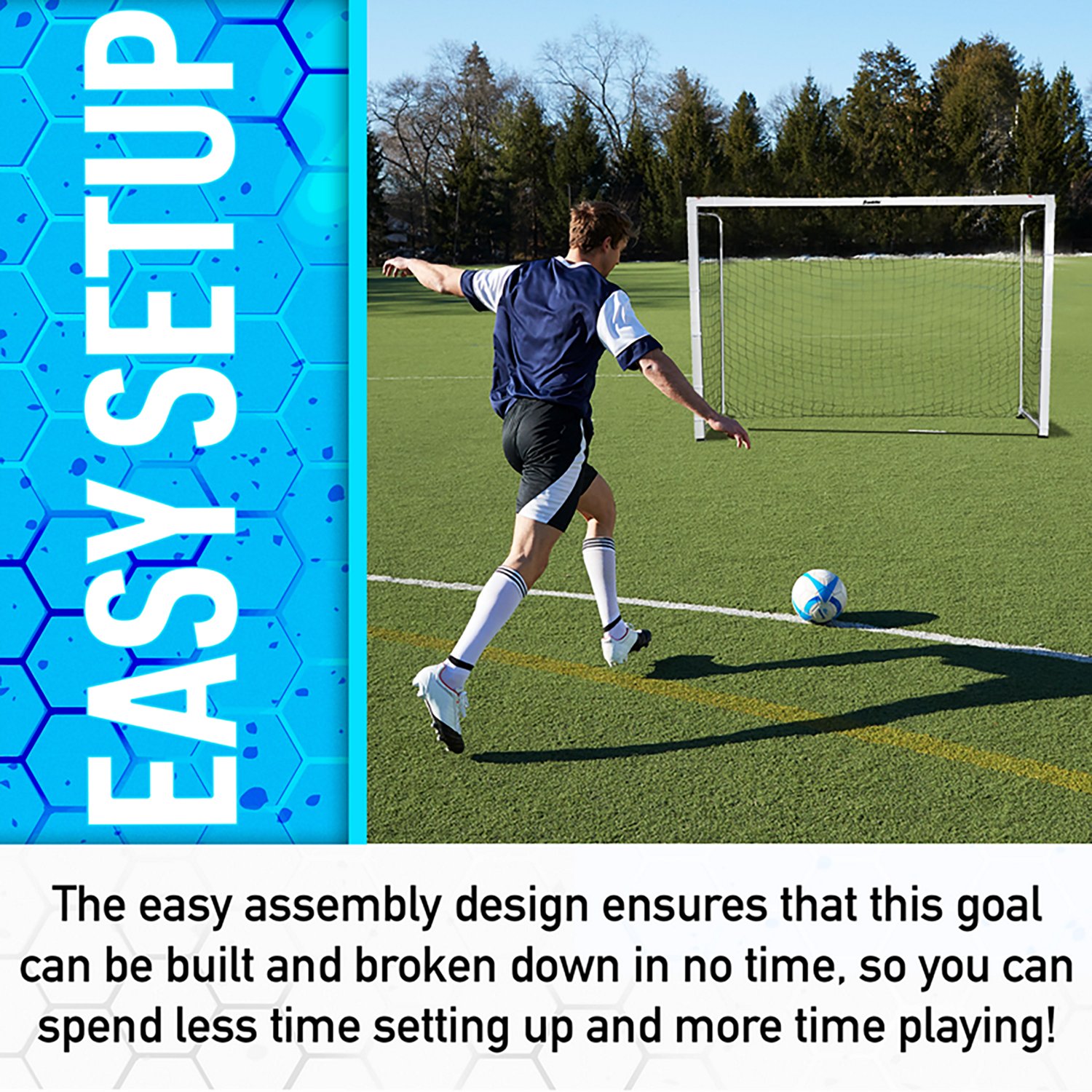 Franklin Sports Futsal 9'10" x 6'7" Soccer Goal - view number 3