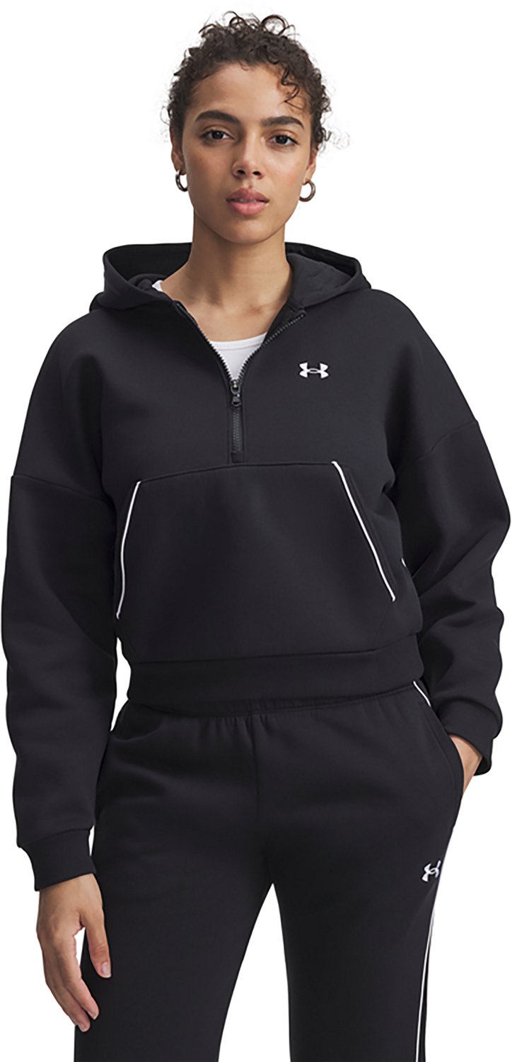 Under Armour Women's Rival Fleece Piped 1/2-Zip Hoodie