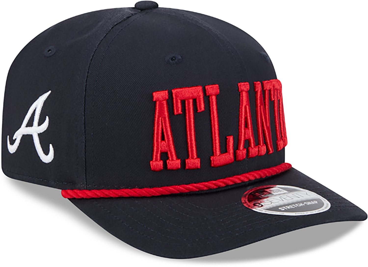 New Era Men's Atlanta Braves Cotton Wordmark 9SEVENTY SS Cap - view number 5