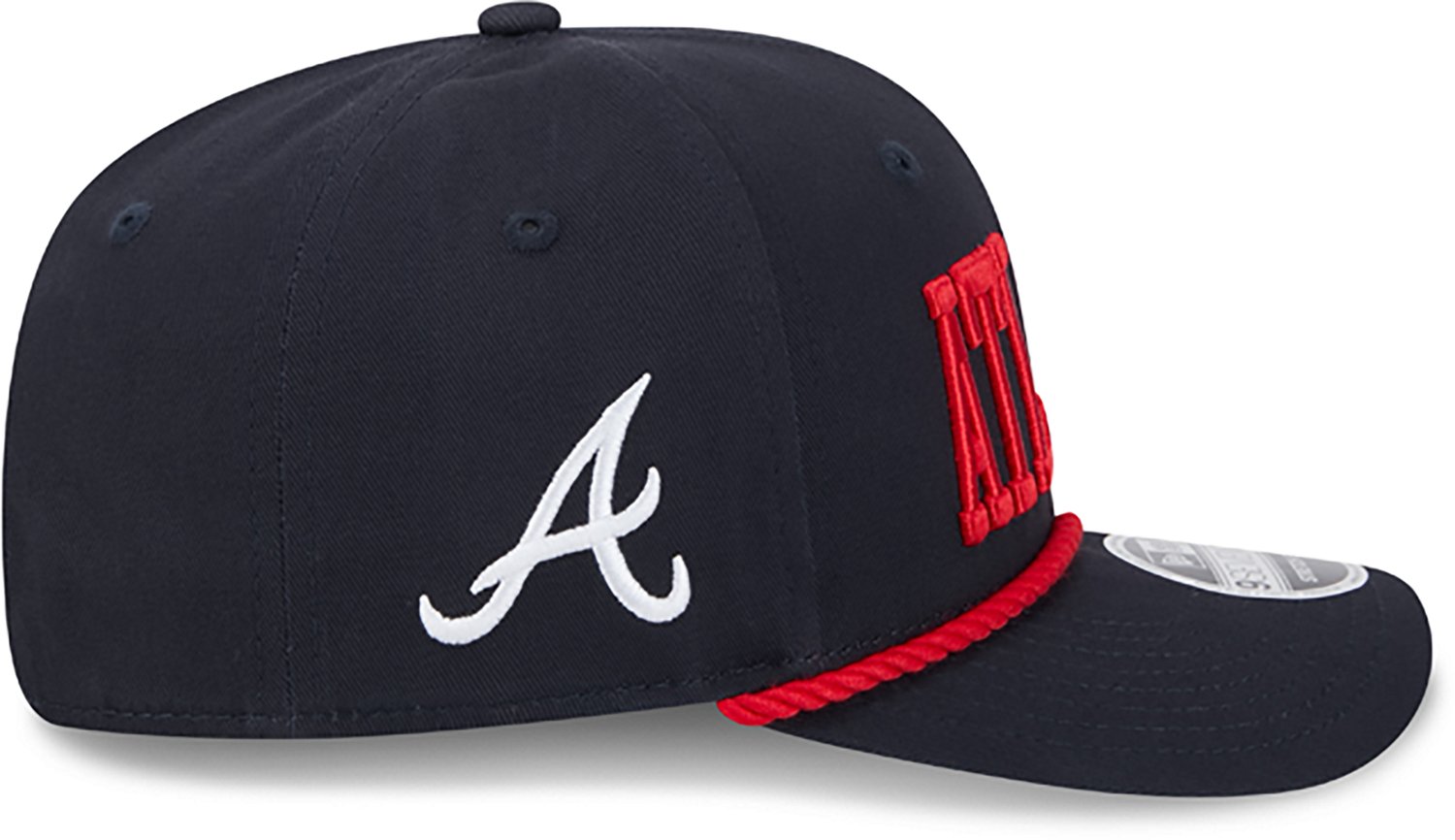 New Era Men's Atlanta Braves Cotton Wordmark 9SEVENTY SS Cap - view number 6