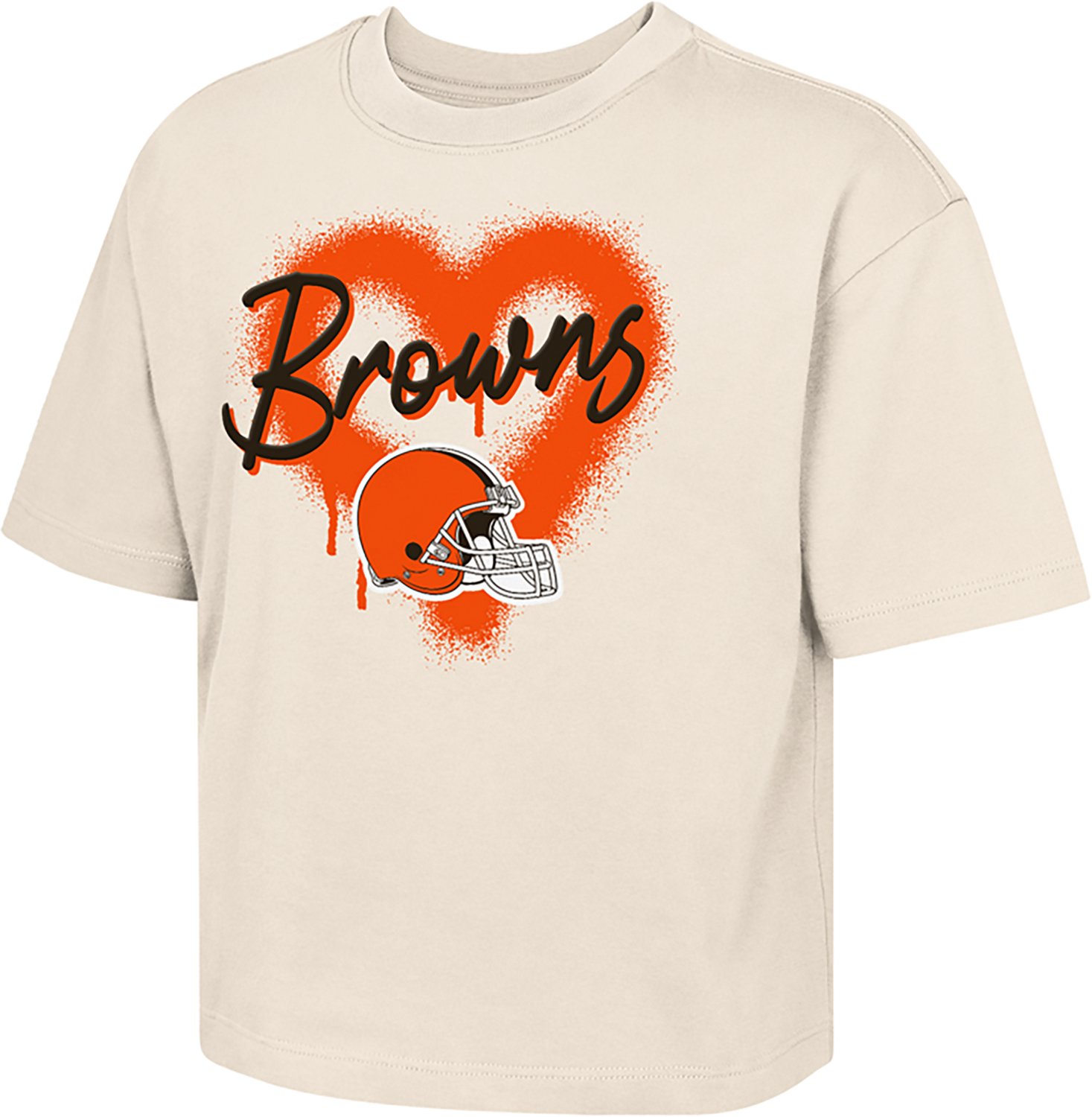 Outerstuff Girls' Browns Spray Heart Boxy T-shirt - view number 2