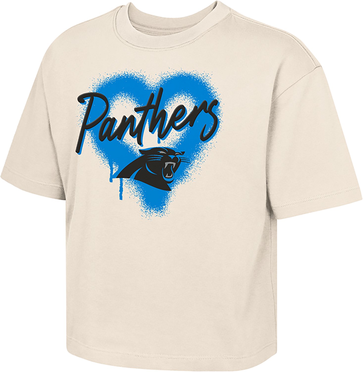 Outerstuff Girls' Panthers Spray Heart Boxy T-shirt - view number 2