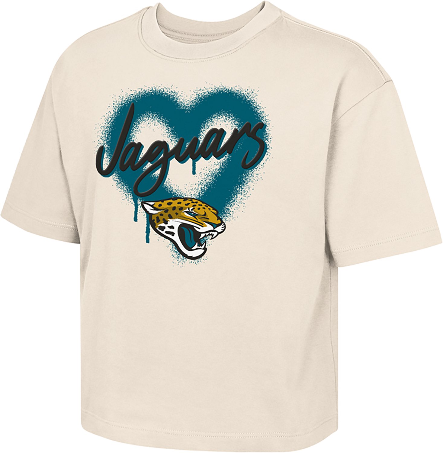 Outerstuff Girls' Jaguars Spray Heart Boxy T-shirt - view number 2