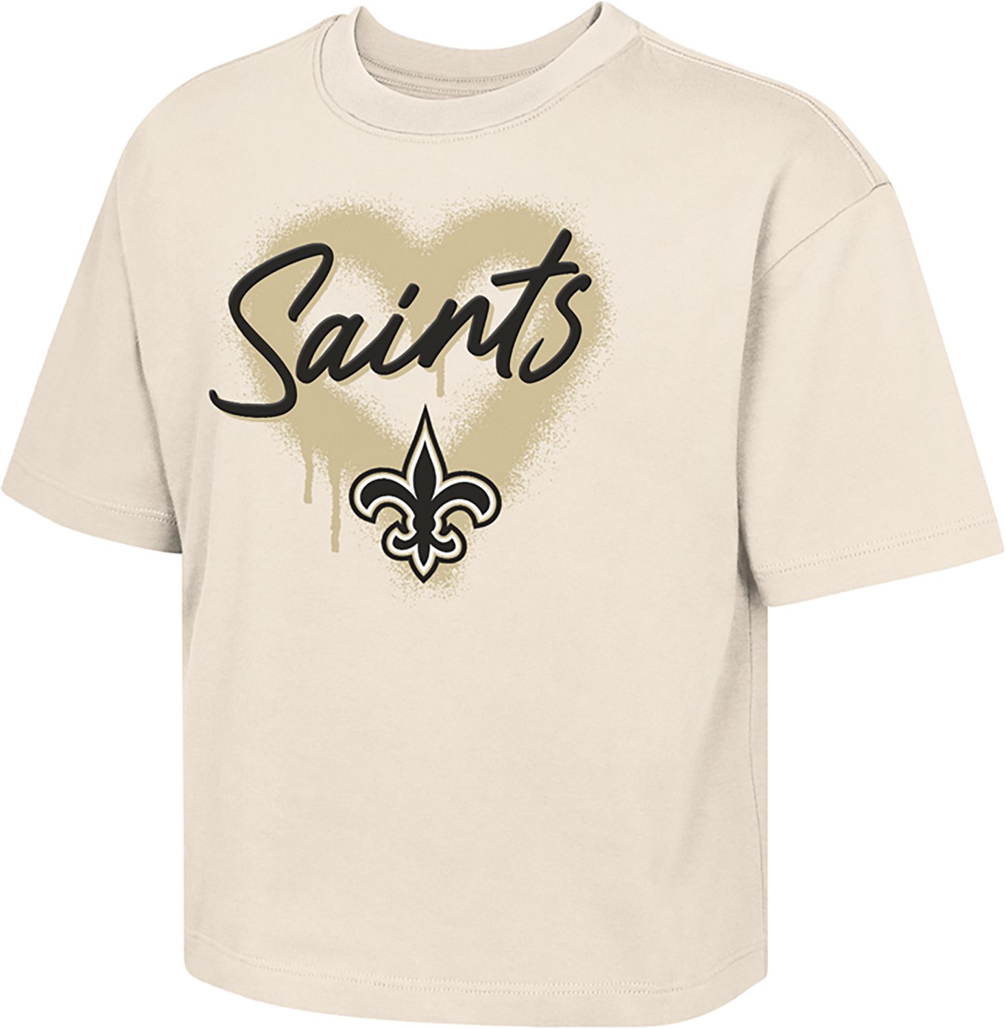 Outerstuff Girls' Saints Spray Heart Boxy T-shirt - view number 2