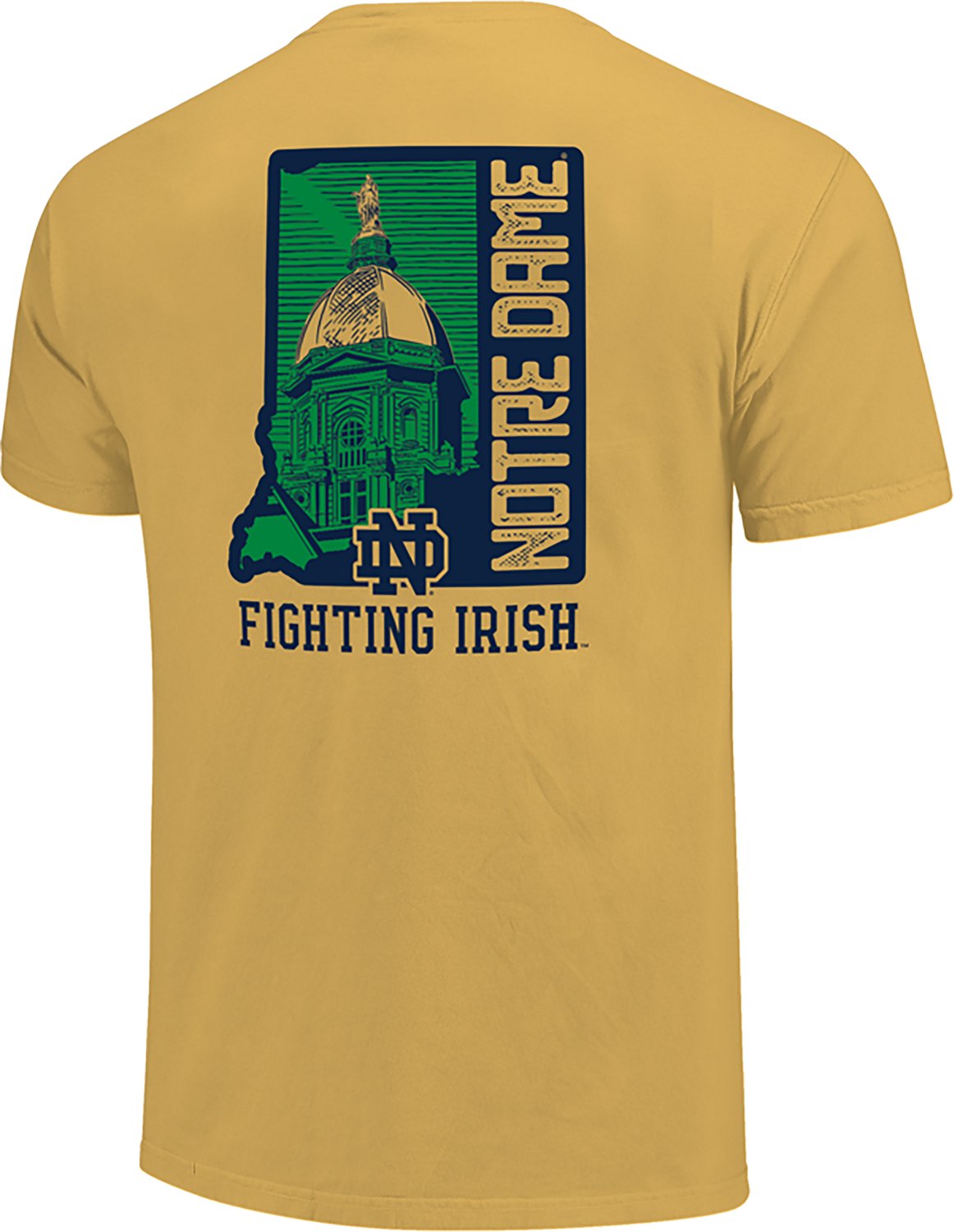 Image One Men's University of Notre Dame Campus State Graphic T-shirt - view number 3