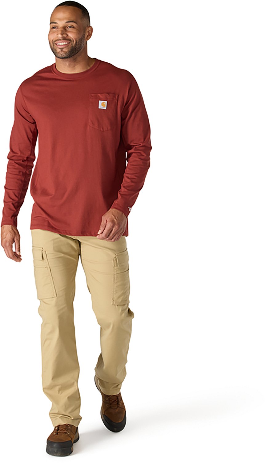 Carhartt Men's Force Relaxed Fit Midweight Pocket Long Sleeve T-shirt. - view number 4