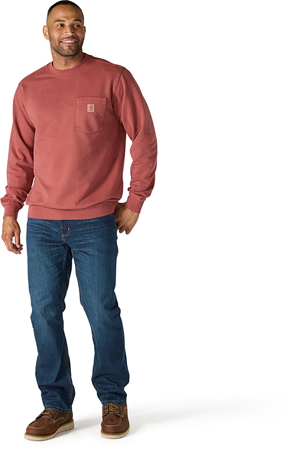 Carhartt Men's French Terry Crewneck Pocket Sweatshirt - view number 3