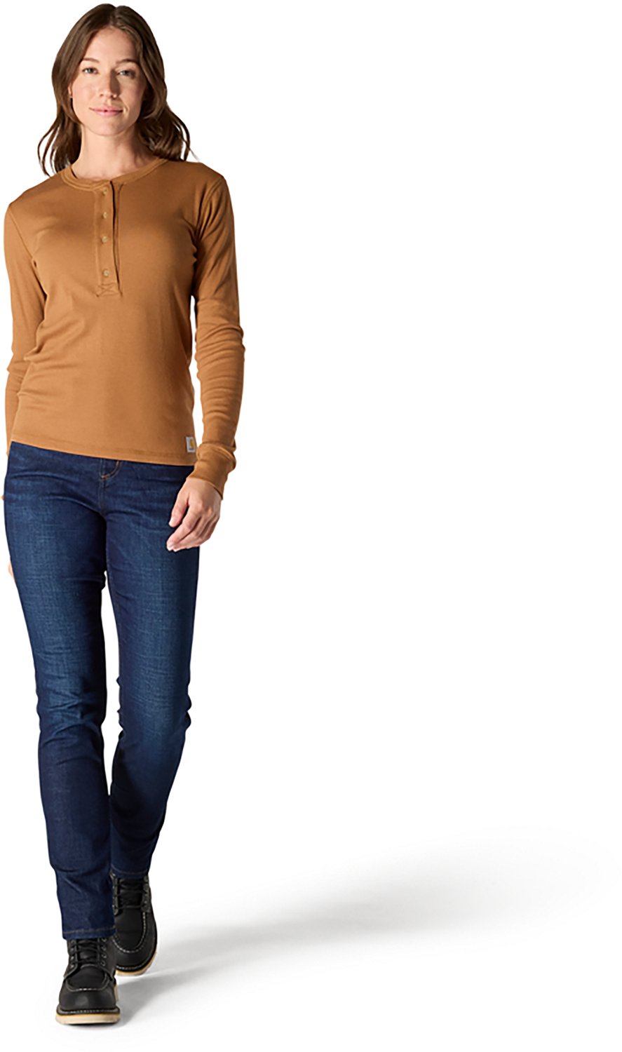 Carhartt Women's TENCEL Fiber Series Relaxed Fit Long Sleeve Henley Shirt - view number 5