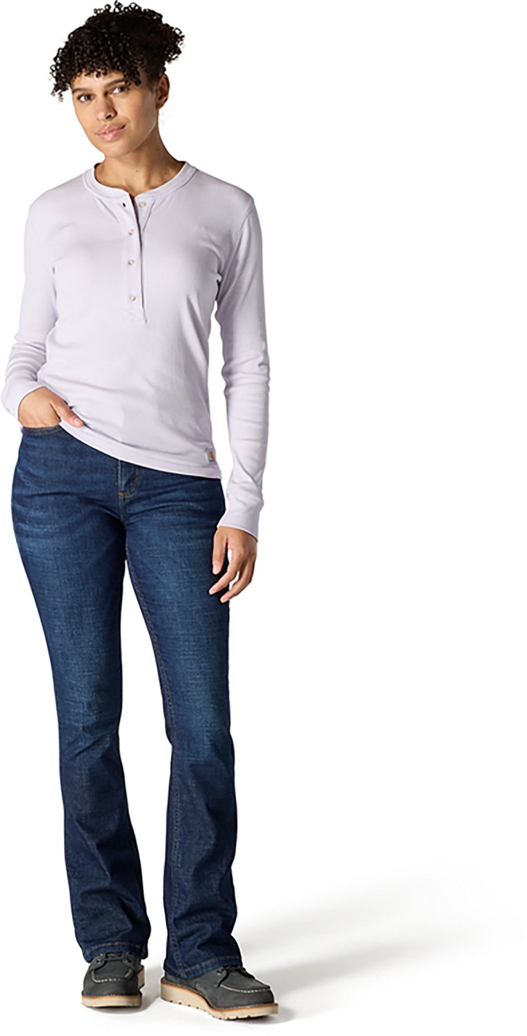 Carhartt Women's TENCEL Fiber Series Relaxed Fit Long Sleeve Henley Shirt - view number 5