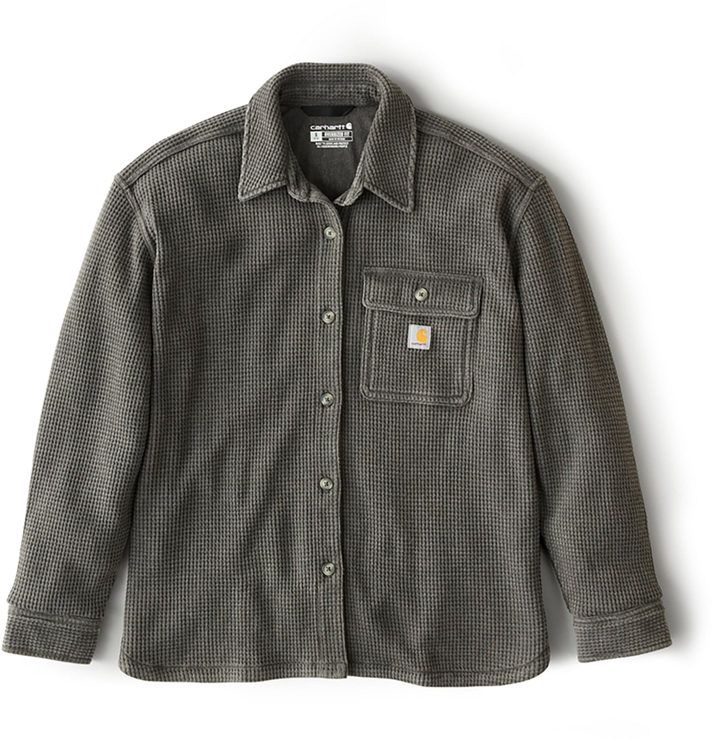 Carhartt Women's Heavyweight Waffle Knit Long Sleeve Button Up Shirt - view number 5