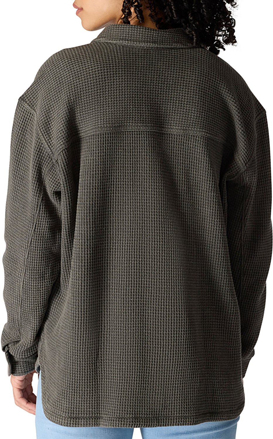 Carhartt Women's Heavyweight Waffle Knit Long Sleeve Button Up Shirt - view number 2