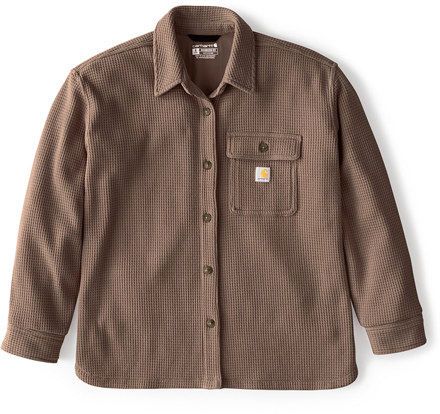 Carhartt Women's Heavyweight Waffle Knit Long Sleeve Button Up Shirt - view number 4