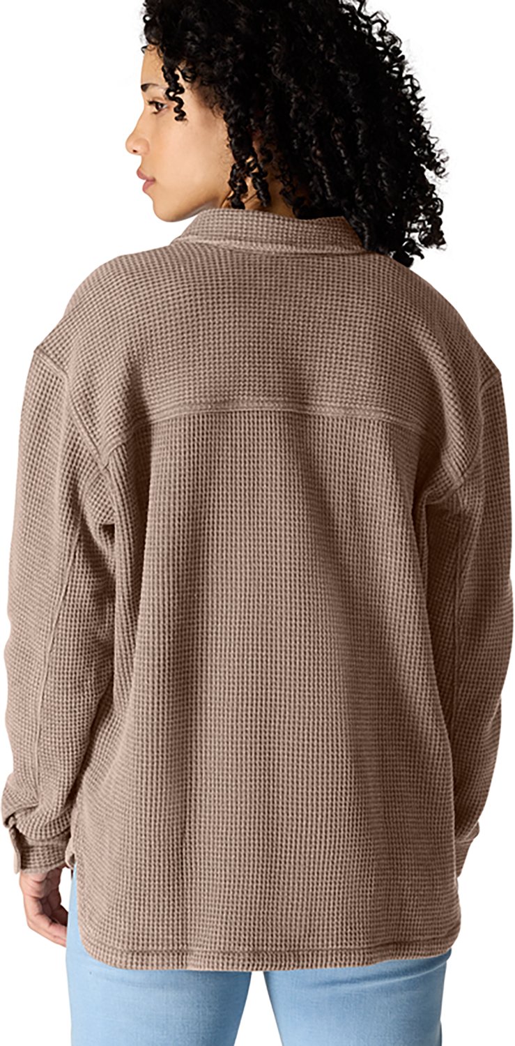 Carhartt Women's Heavyweight Waffle Knit Long Sleeve Button Up Shirt - view number 2