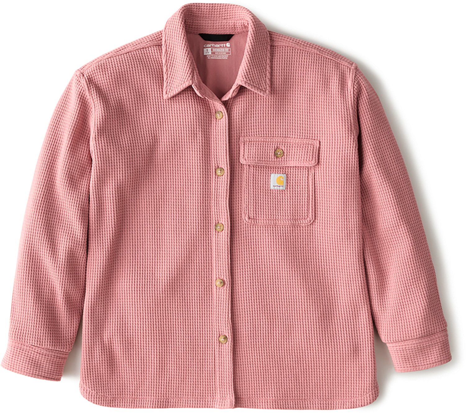 Carhartt Women's Heavyweight Waffle Knit Long Sleeve Button Up Shirt