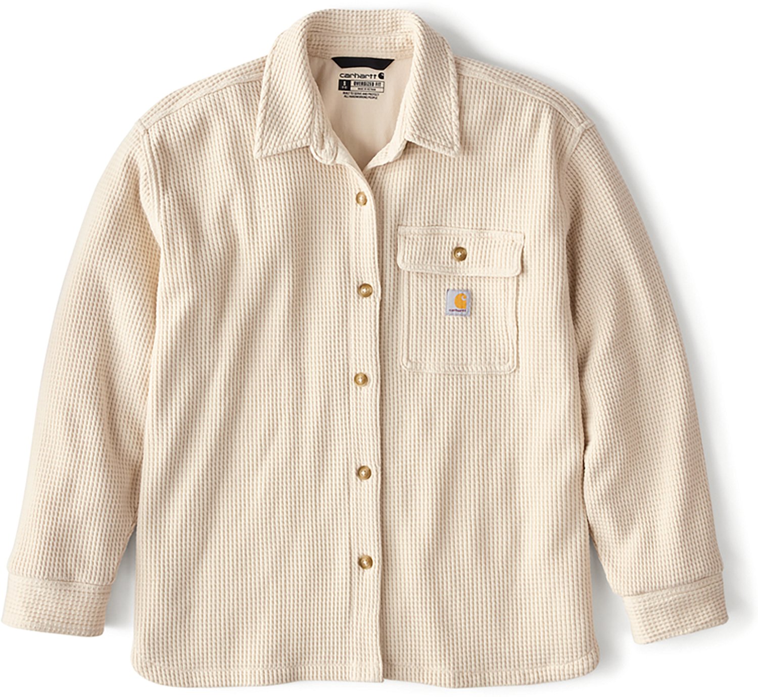 Carhartt Women's Heavyweight Waffle Knit Long Sleeve Button Up Shirt - view number 5