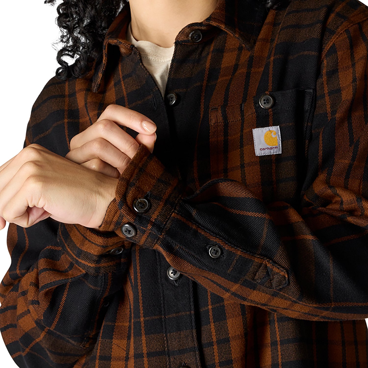 Carhartt Women's TENCEL Twill Plaid Button Up Shirt - view number 4