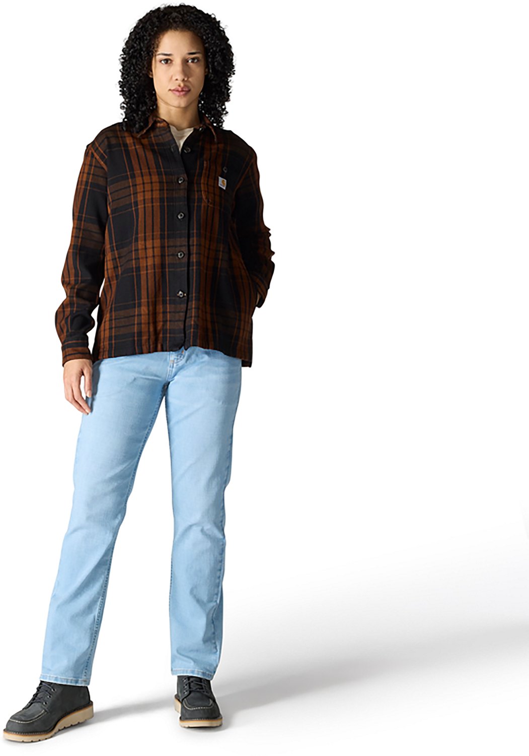 Carhartt Women's TENCEL Twill Plaid Button Up Shirt - view number 5