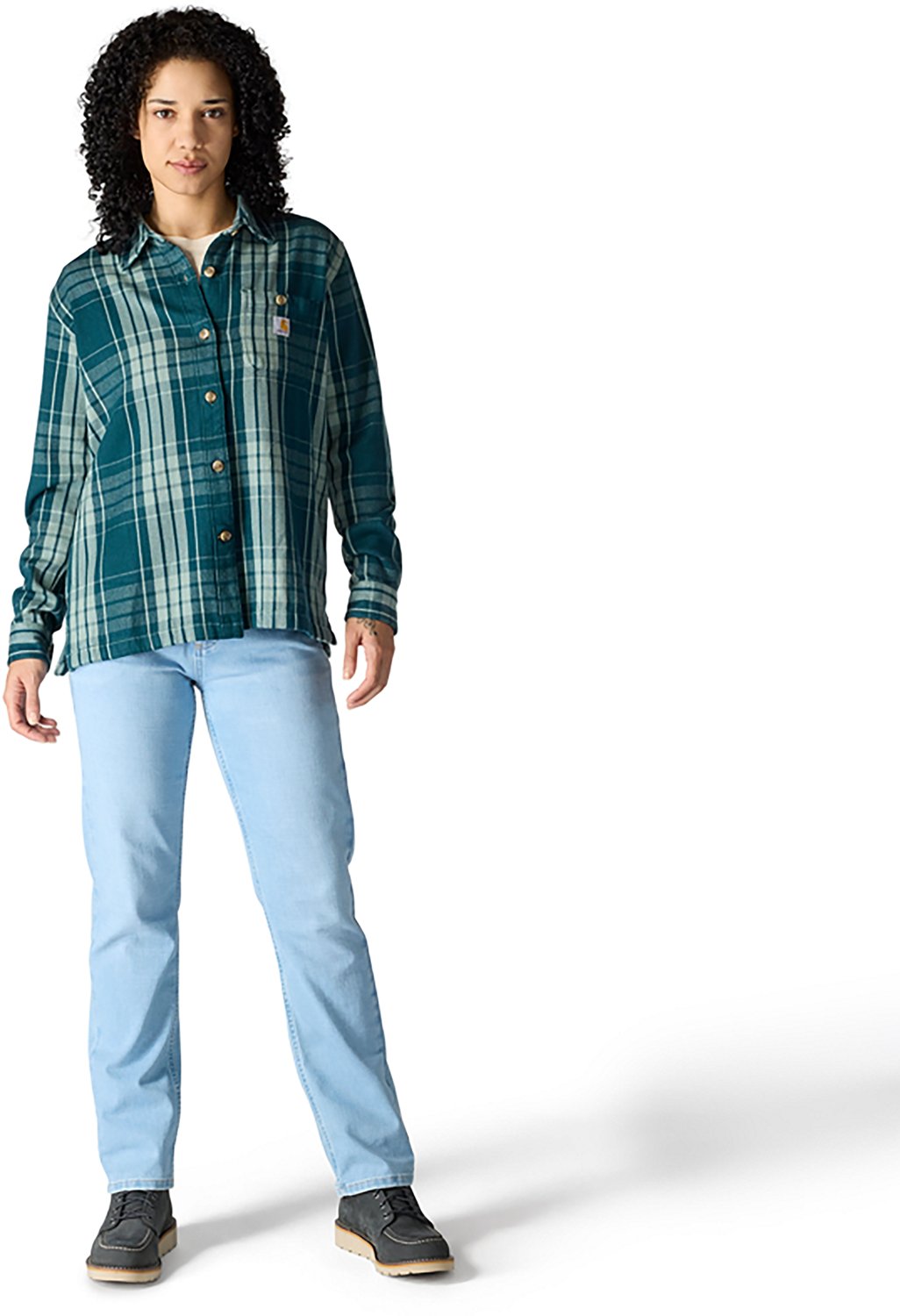 Carhartt Women's TENCEL Twill Plaid Button Up Shirt - view number 5