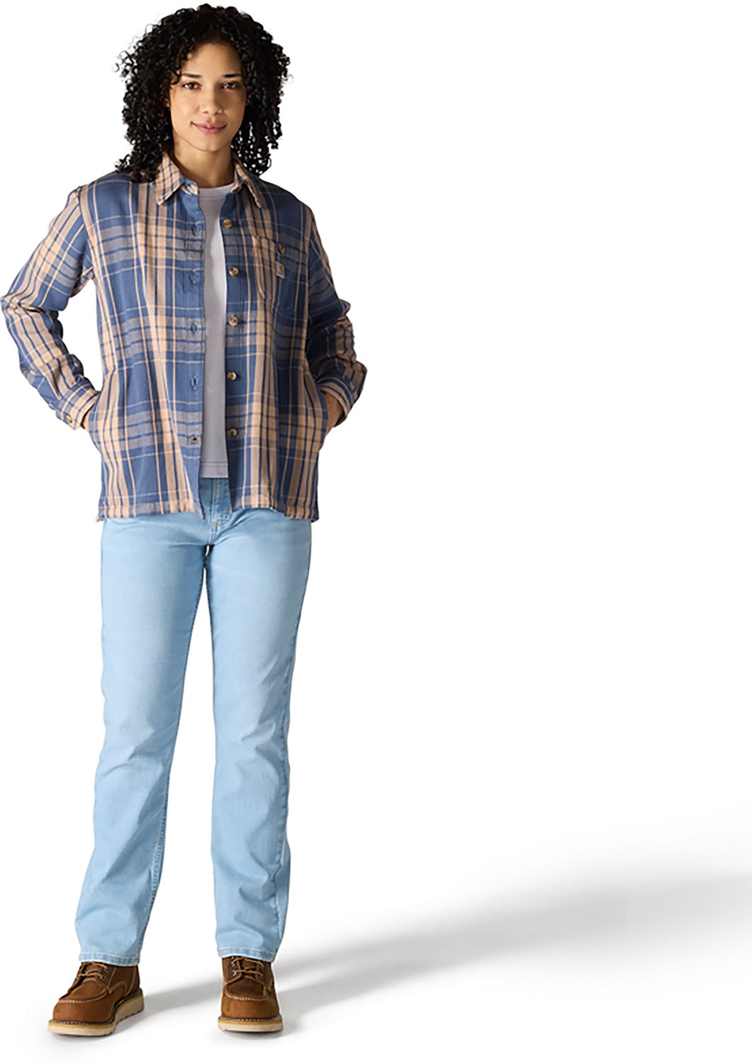 Carhartt Women's TENCEL Twill Plaid Button Up Shirt - view number 5