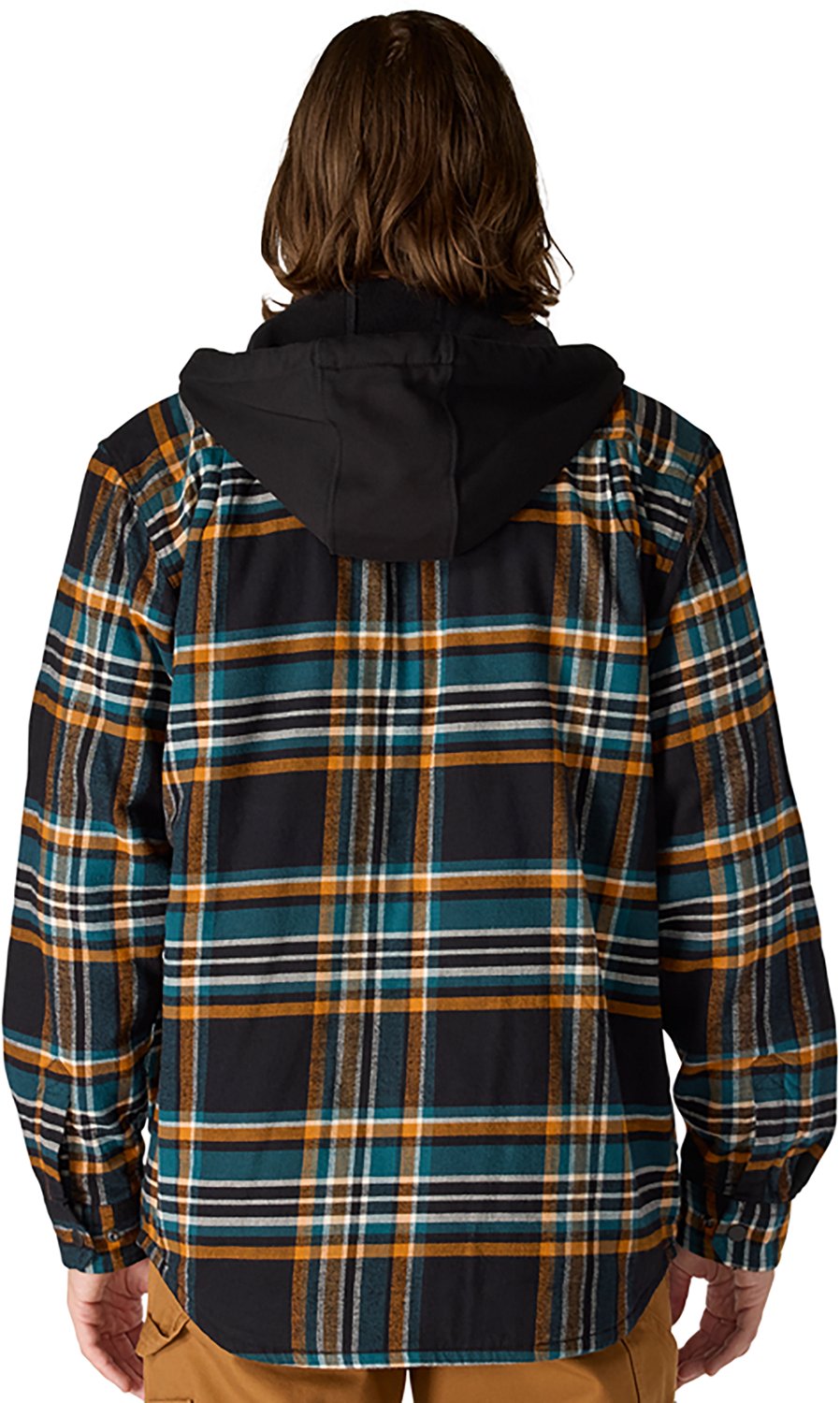 Carhartt Men's Rugged Flex Relaxed Fit Flannel Fleece Lined Hooded Shirt Jac - view number 2