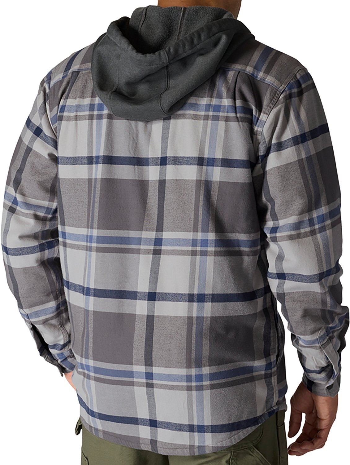 Carhartt Men's Rugged Flex Relaxed Fit Flannel Fleece Lined Hooded Shirt Jac - view number 2