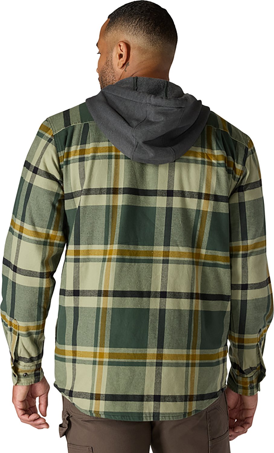 Carhartt Men's Rugged Flex Relaxed Fit Flannel Fleece Lined Hooded Shirt Jac - view number 2