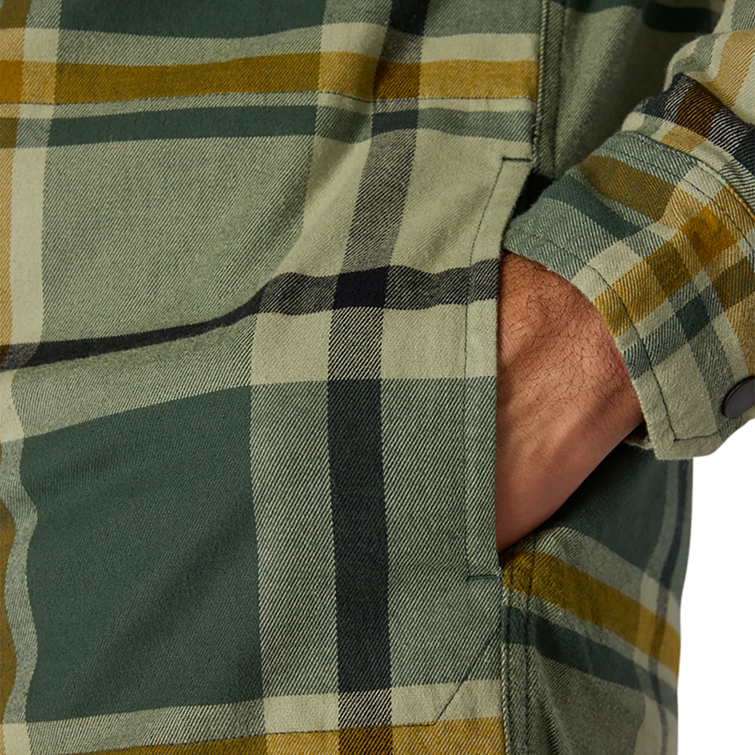 Carhartt Men's Rugged Flex Relaxed Fit Flannel Fleece Lined Hooded Shirt Jac - view number 4