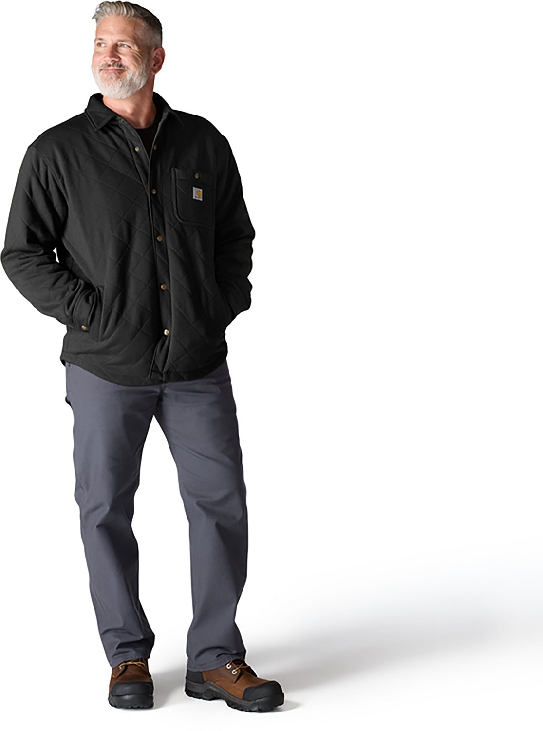 Carhartt Men's Heavyweight Quilted Snap Front Shirt Jac - view number 5