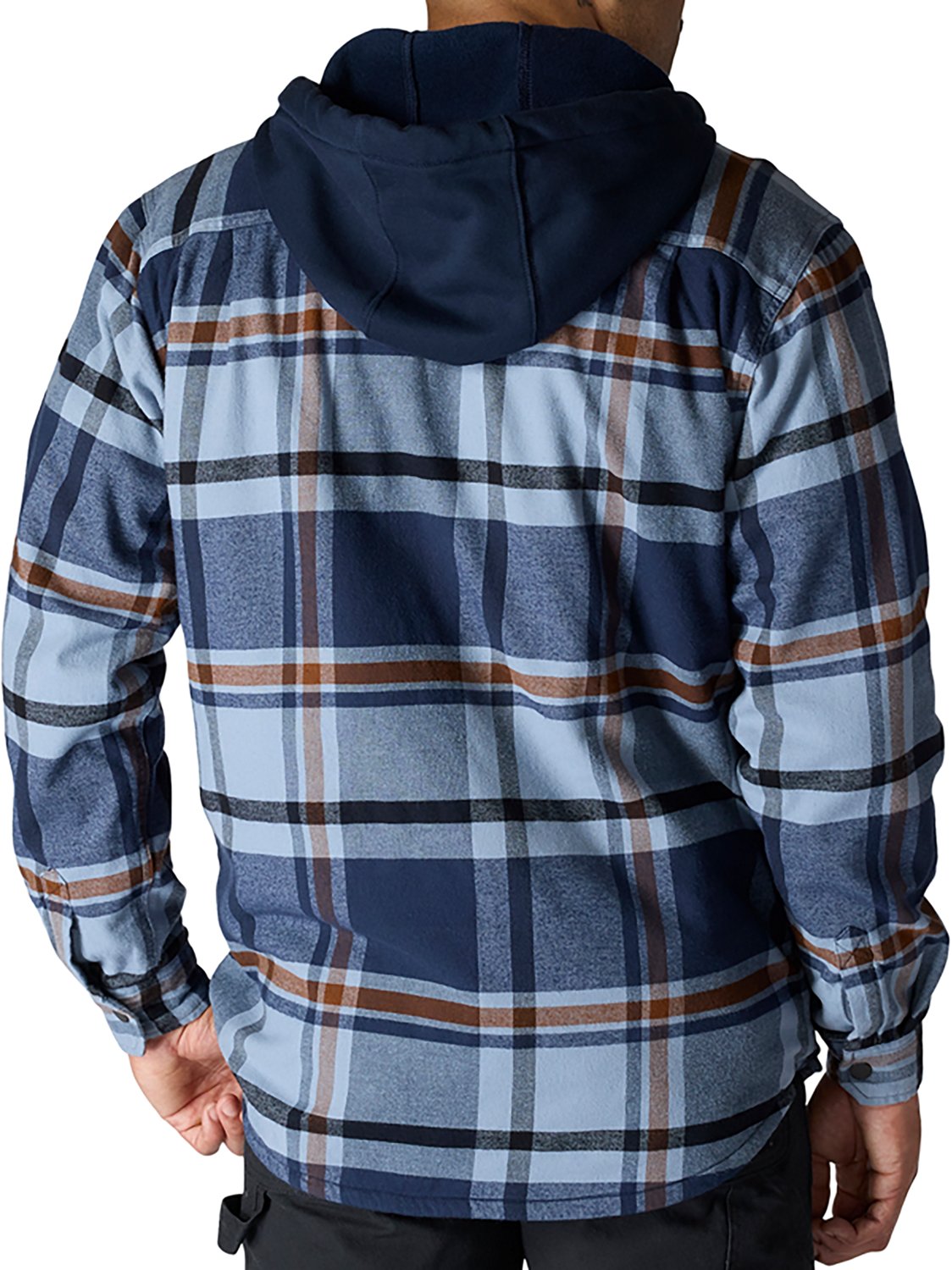 Carhartt Men's Rugged Flex Relaxed Fit Flannel Fleece Lined Hooded Shirt Jac - view number 2