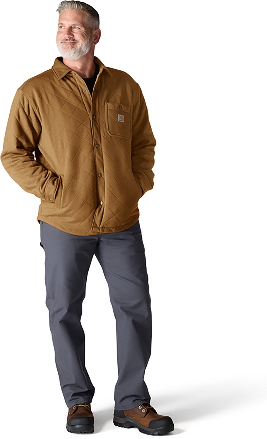 Carhartt Men's Heavyweight Quilted Snap Front Shirt Jac - view number 4