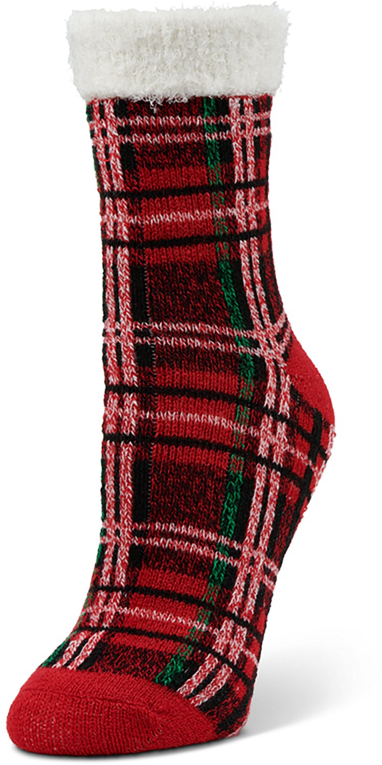 Magellan Outdoors Women's Foldover Plaid Lodge Crew Socks - view number 2