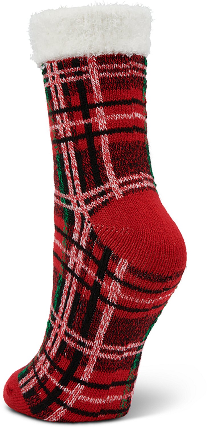 Magellan Outdoors Women's Foldover Plaid Lodge Crew Socks - view number 3