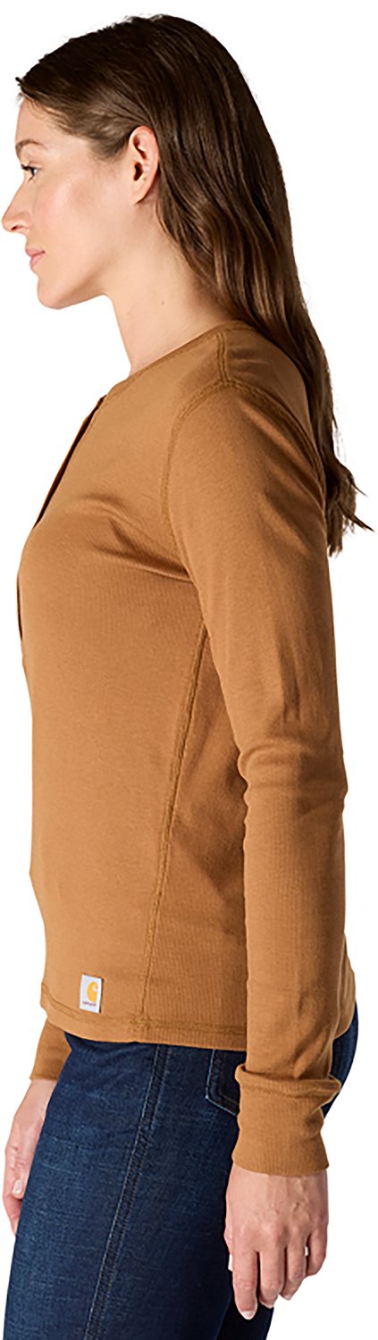 Carhartt Women's TENCEL Fiber Series Relaxed Fit Long Sleeve Henley Shirt - view number 3